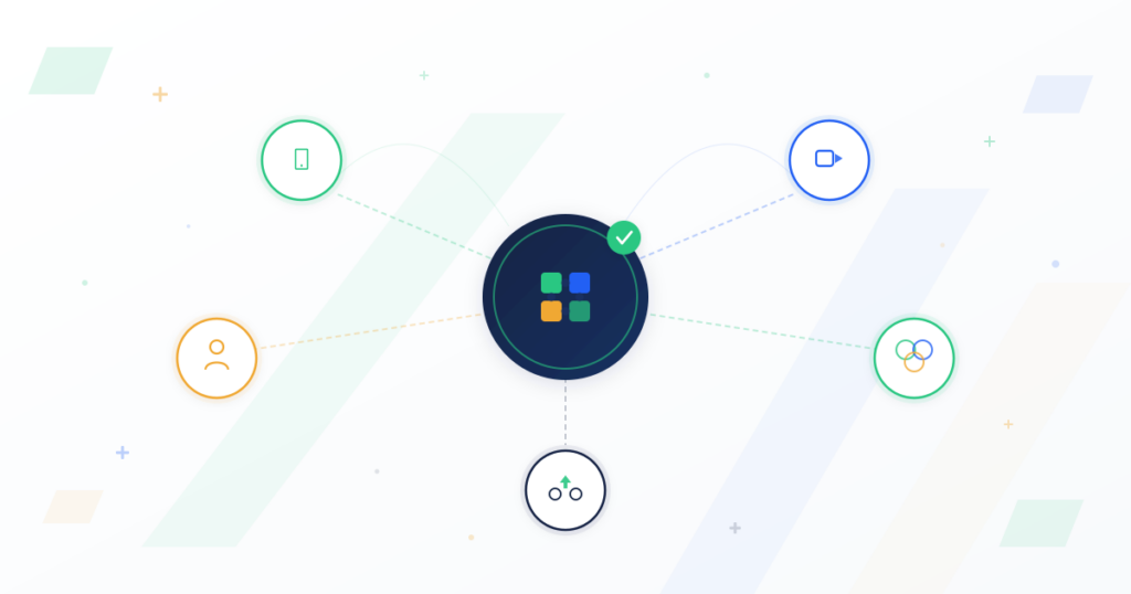 Hub-and-spoke diagram showing five communication channels — phone, video, in-person, omnichannel, and escalation team — connected to a central resolution node, representing strategies for handling complex customer issues