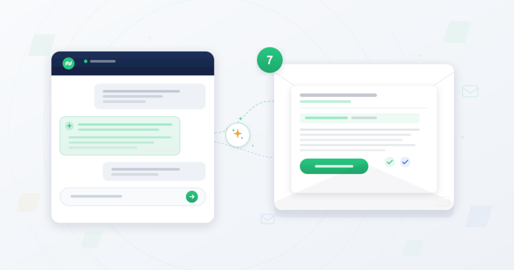 AI chat interface generating polished email marketing content with ChatGPT prompt techniques