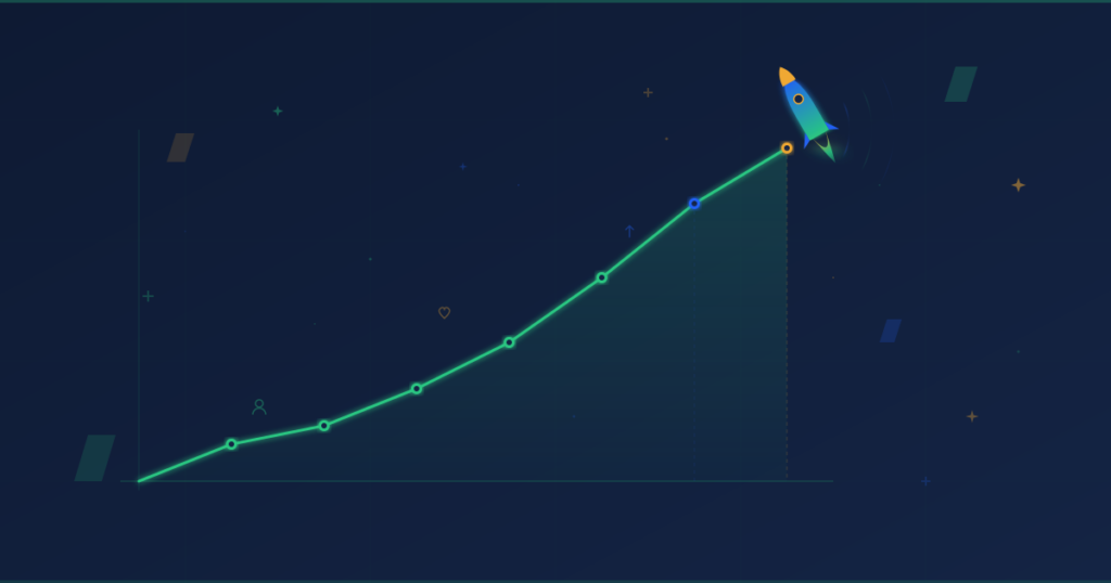 Customer experience driving business growth with upward trajectory and CX elements