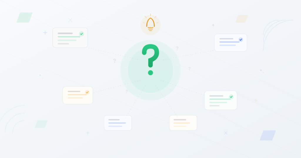 Customer experience frequently asked questions with Q&A knowledge elements