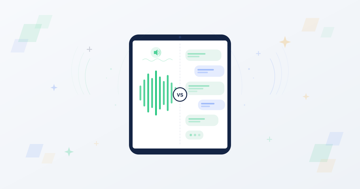 Voice SMS vs text messaging comparison showing which works best