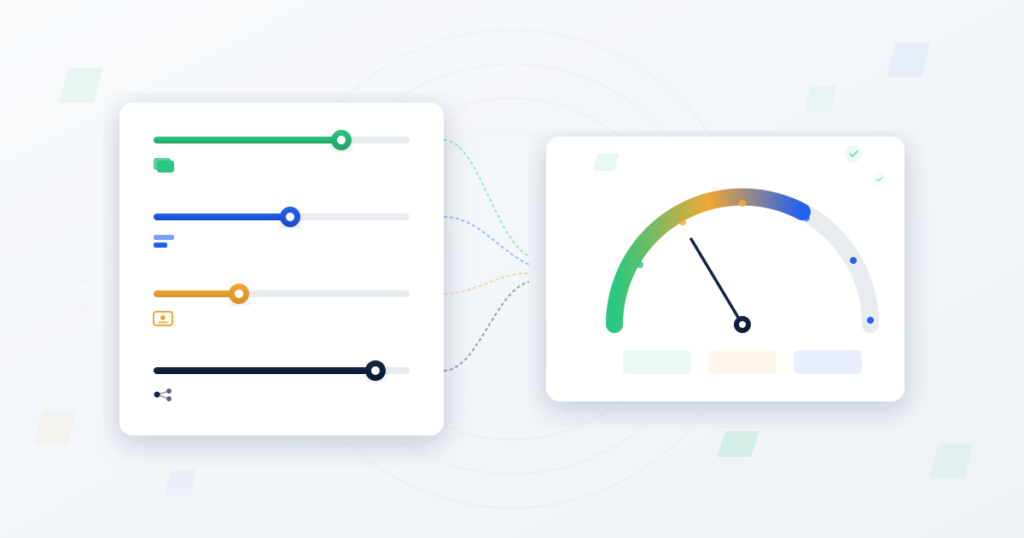 Four cost levers — volume, message length, sender ID, and route quality — feeding into a pricing gauge, illustrating what determines bulk SMS cost
